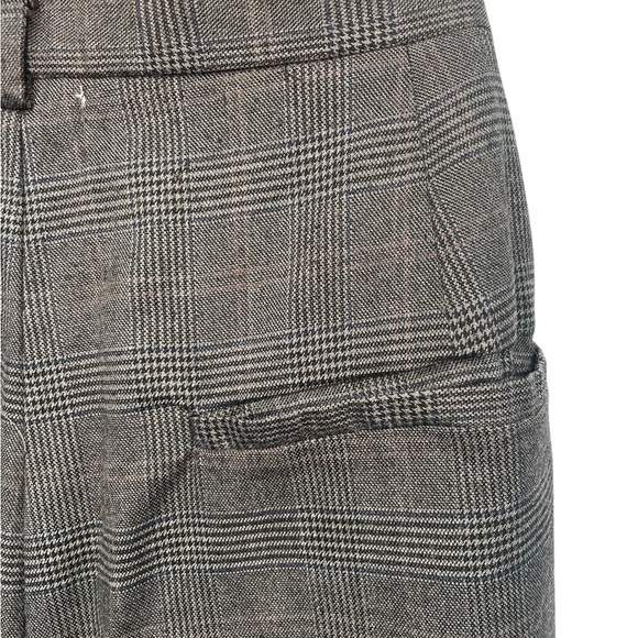 💙 Kendall & Kylie Gray/Blue Plaid Wide-Leg Trousers - Size Large - Picture 8 of 13